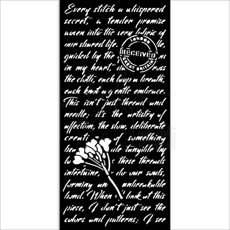 Szablon maska 12x25cm Quiet Days Manuskrypt KSTDL136 Stamperia