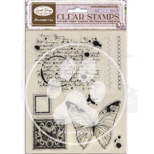 Stempel akrylowy 14x18cm Quiet Days Motyl WTK230 Stamperia