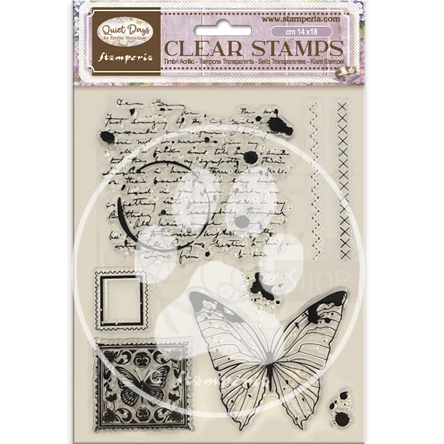 Stempel akrylowy 14x18cm Quiet Days Motyl WTK230 Stamperia