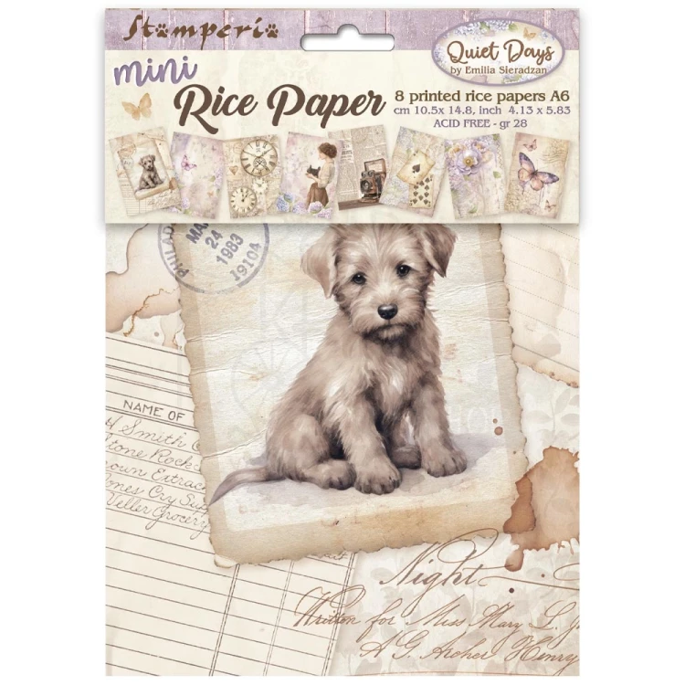 Papier ryżowy A6 Quiet Days 8 szt DFSA6X01 Stamperia
