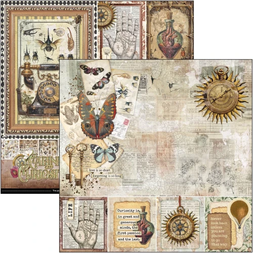 Zestaw papierów do scrapbookingu 30x30 Cabinet of Curiosities 12 arkuszy CBPM085 Ciao Bella