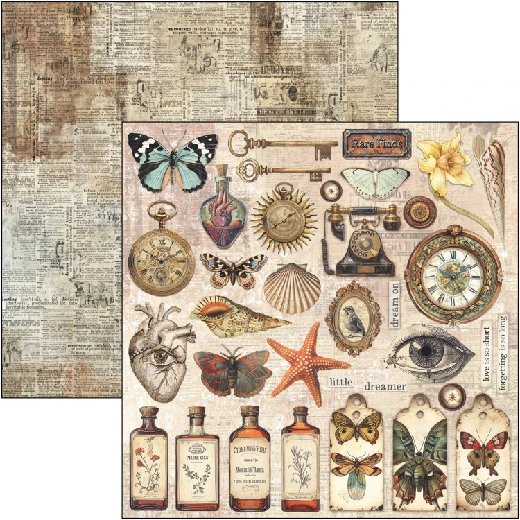 Zestaw papierów do scrapbookingu 30x30 Cabinet of Curiosities 12 arkuszy CBPM085 Ciao Bella