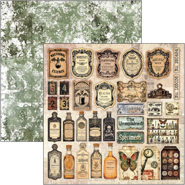 Zestaw papierów do scrapbookingu 30x30 Cabinet of Curiosities 12 arkuszy CBPM085 Ciao Bella