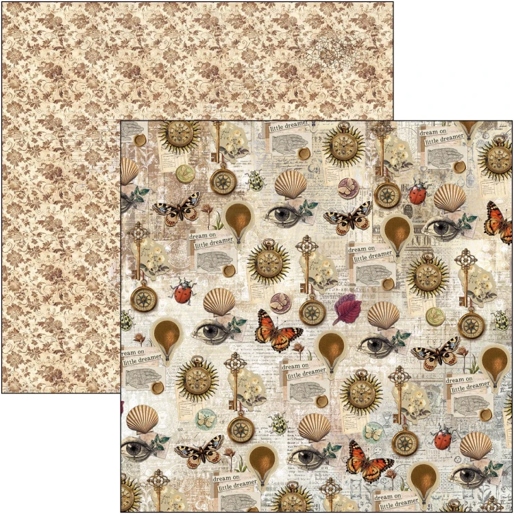 Zestaw papierów do scrapbookingu 30x30 Cabinet of Curiosities 12 arkuszy CBPM085 Ciao Bella