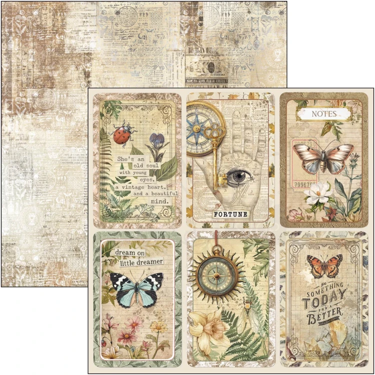Zestaw papierów do scrapbookingu 30x30 Cabinet of Curiosities 12 arkuszy CBPM085 Ciao Bella