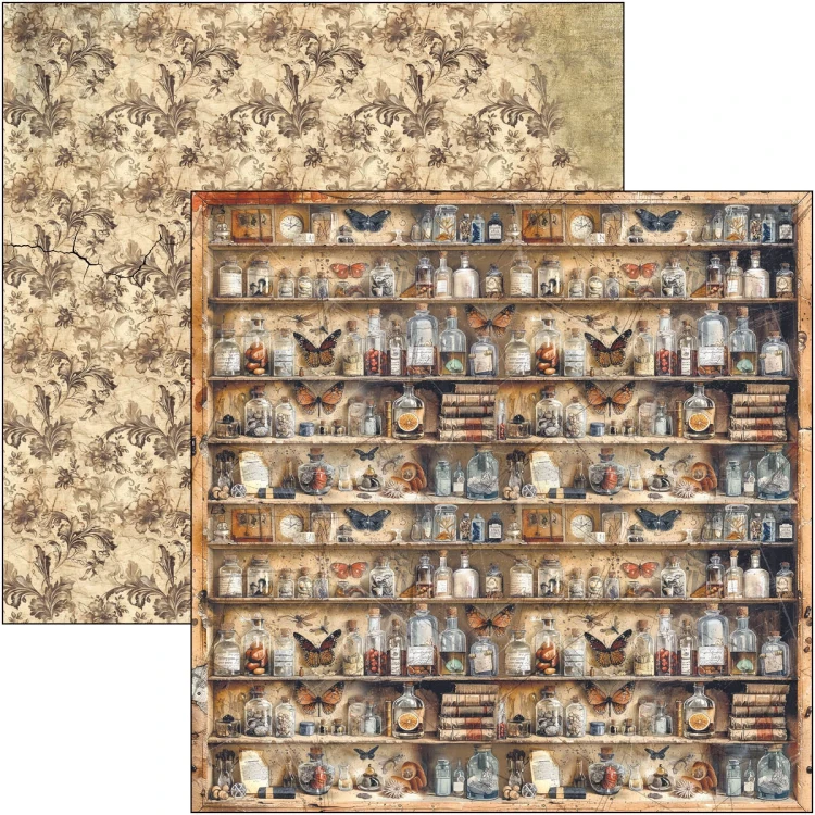 Zestaw papierów do scrapbookingu 30x30 Cabinet of Curiosities 12 arkuszy CBPM085 Ciao Bella