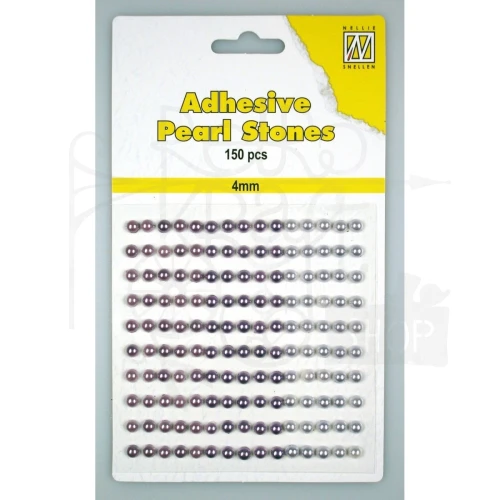 Perełki samoprzylepne 4mm fioletowe 150sztuk Nellie's Choice