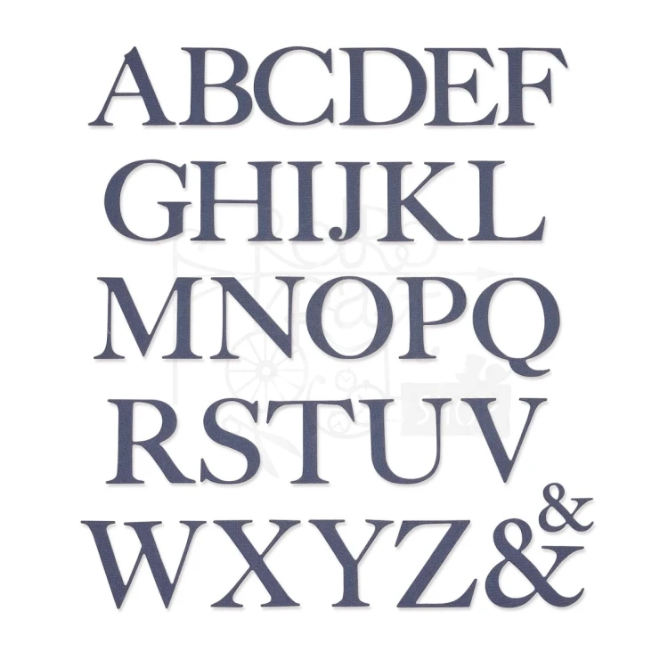 Wykrojnik Thinlits Die Serif Alphabet By Lisa Jones 28 elementów 665282 Sizzix