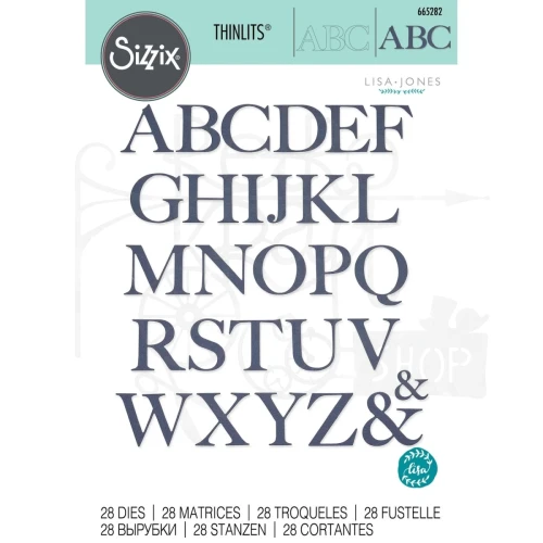 Wykrojnik Thinlits Die Serif Alphabet By Lisa Jones 28 elementów 665282 Sizzix