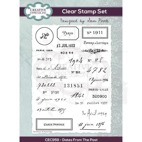 Stempel akrylowy Dates From The Past 34 elementy CEC959 Creative Expressions