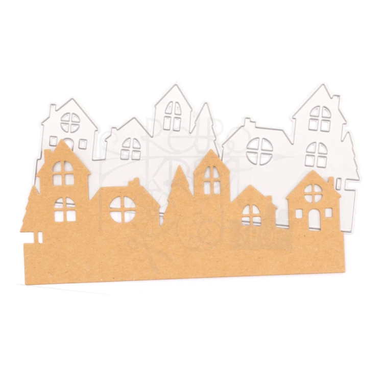 Wykrojnik Gnomes City domki kamieniczki MV-SS-434 Mundart Stempel