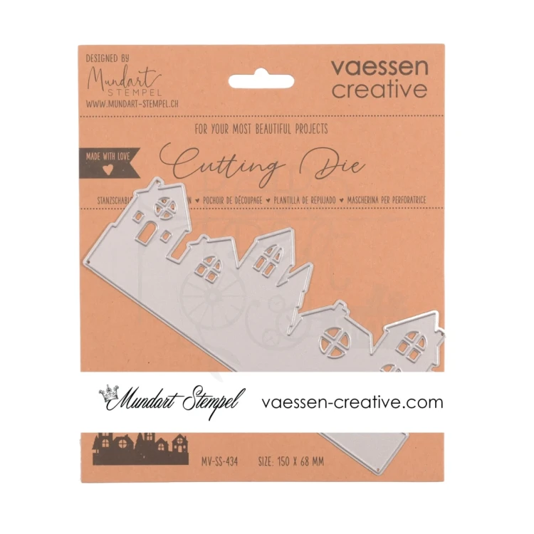 Wykrojnik Gnomes City domki kamieniczki MV-SS-434 Mundart Stempel