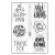 Stempel akrylowy Napisy cytaty 7 elementów PF107001 Paperfuel