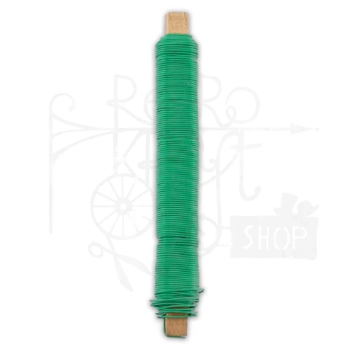 Drut malowany zielony na patyku 0.35mm