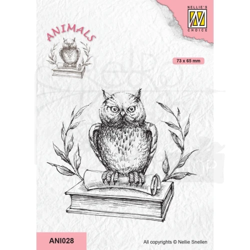 Stempel akrylowy Sowa na książce ANI028 Nellie's Choice