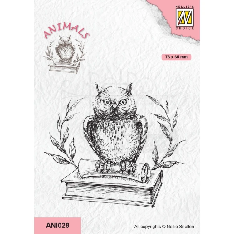 Stempel akrylowy Sowa na książce ANI028 Nellie's Choice