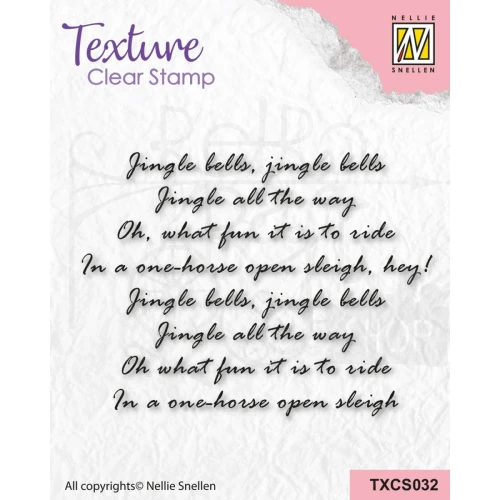 Stempel akrylowy Snail Maail 2 napis Jingle Bells TXCS032 Nellie's Choice
