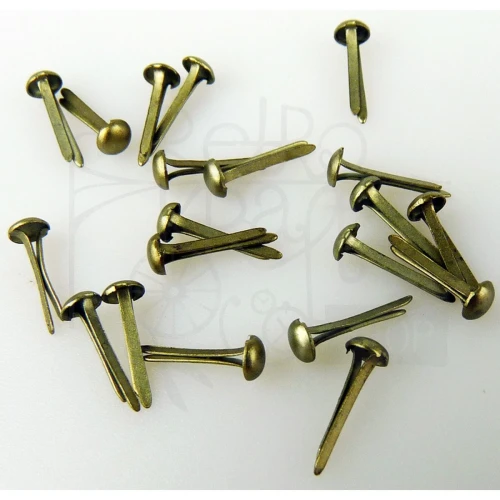 Ozdoby metalowe ćwieki 3mm antyczny brąz 40szt FLP-BR-002 Nellie's Choice