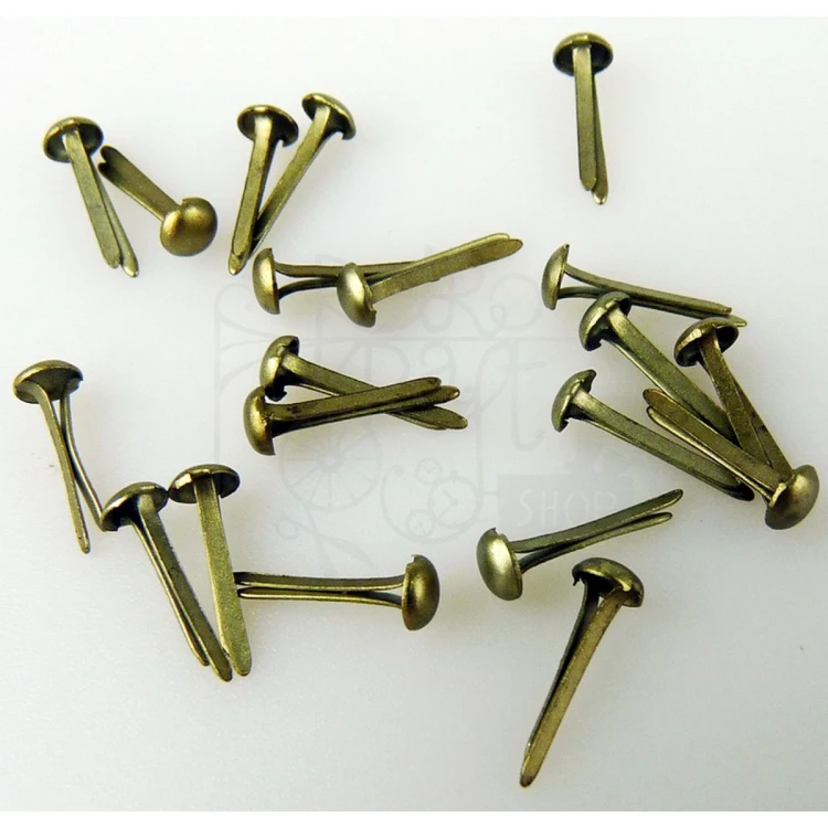 Ozdoby metalowe ćwieki 3mm antyczny brąz 40szt FLP-BR-002 Nellie's Choice
