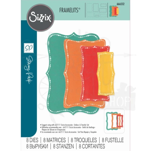 Wykrojnik Fanciful Doris Dotted Top Note 8 elementów 666552 Sizzix