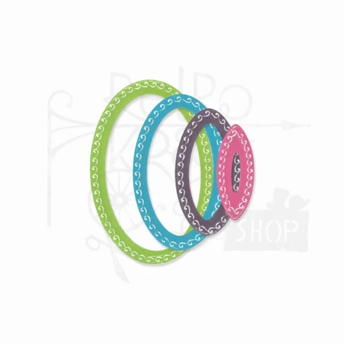 Wykrojnik Fanciful Clare Classic Ovals 9 elementów 666551 Sizzix