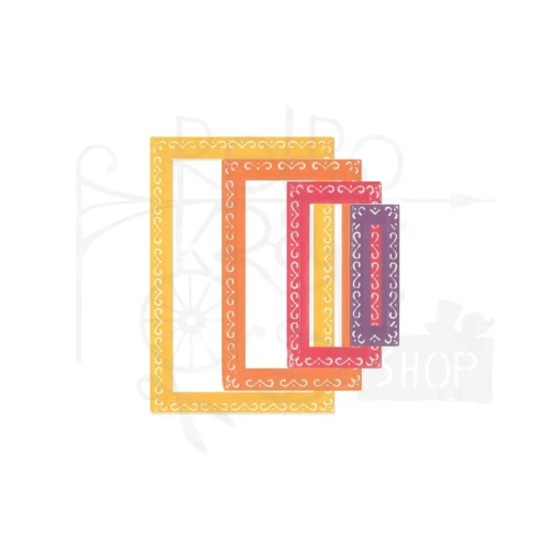 Wykrojnik Fanciful Renee Deco Rectangles 9 elementów 666553 Sizzix