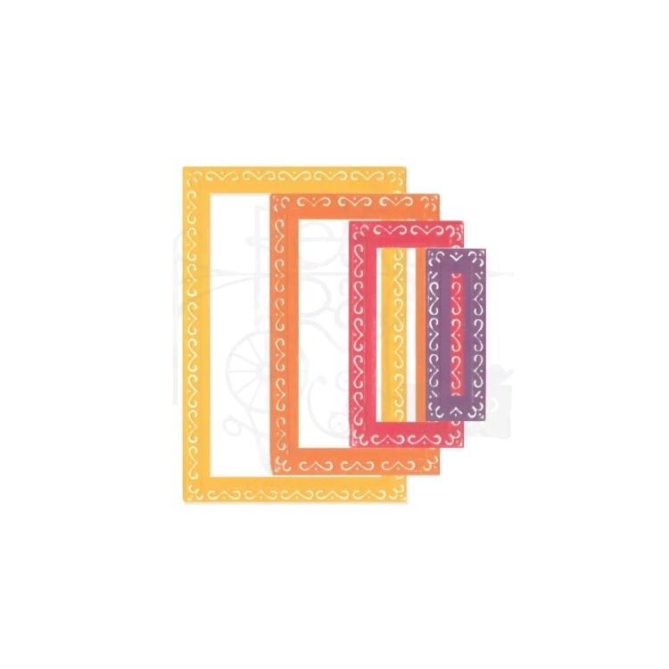 Wykrojnik Fanciful Renee Deco Rectangles 9 elementów 666553 Sizzix