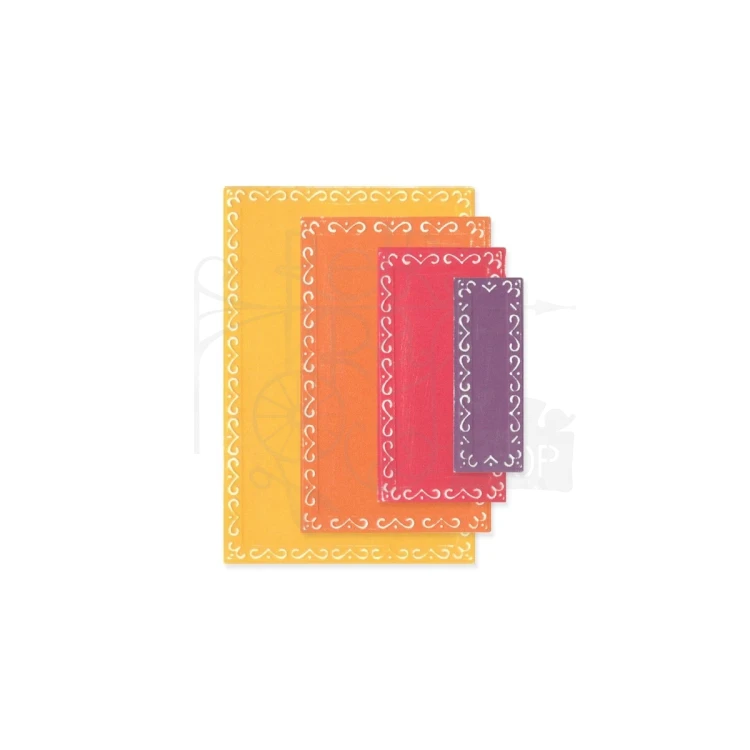Wykrojnik Fanciful Renee Deco Rectangles 9 elementów 666553 Sizzix