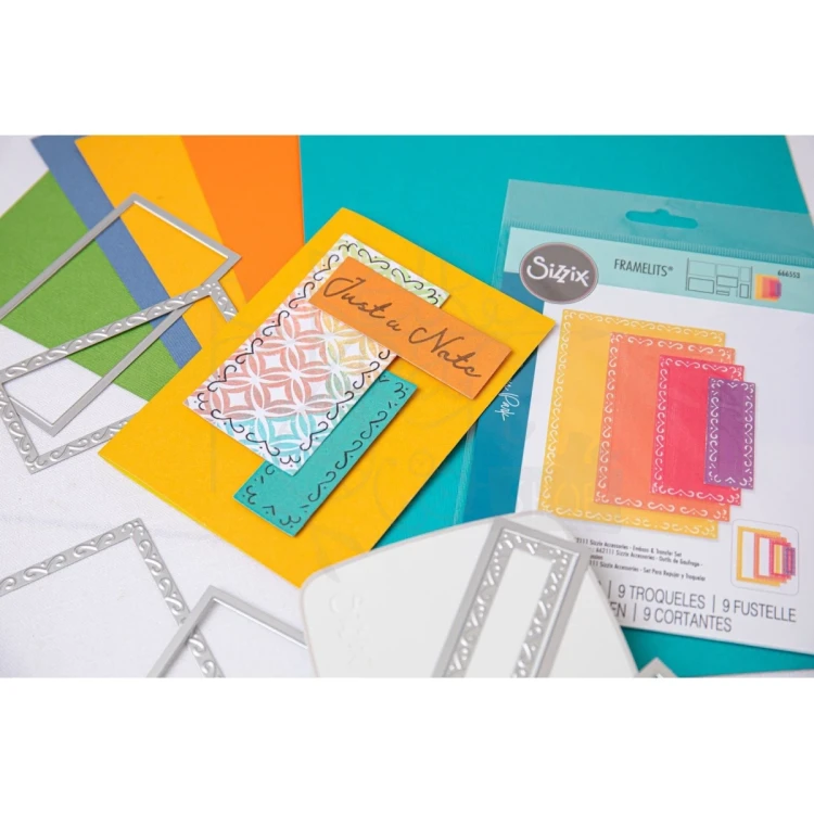 Wykrojnik Fanciful Renee Deco Rectangles 9 elementów 666553 Sizzix