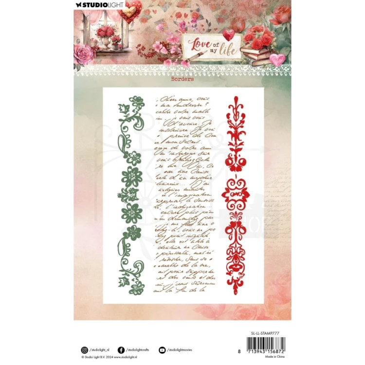 Stempel silikonowy Borders Love of my life SL-LL-STAMP777 Studio Light
