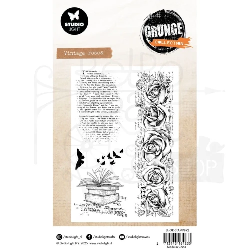 Stempel silikonowy Vintage roses Grunge Collection SL-GR-STAMP892 Studio Light