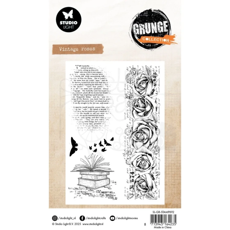 Stempel silikonowy Vintage roses Grunge Collection SL-GR-STAMP892 Studio Light