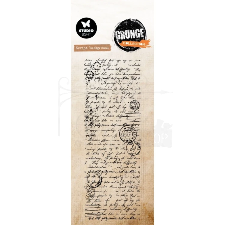 Stempel silikonowy Script background Grunge Collection SL-GR-STAMP891 Studio Light