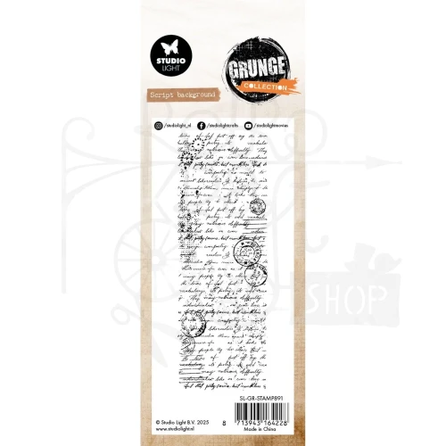 Stempel silikonowy Script background Grunge Collection SL-GR-STAMP891 Studio Light