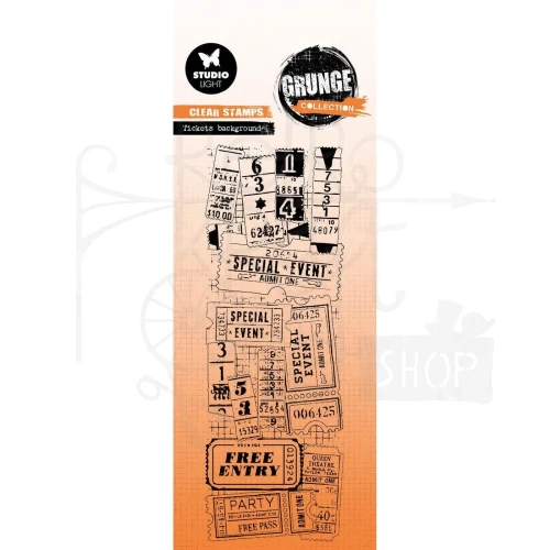 Stempel silikonowy Tickets background Grunge Collection SL-GR-STAMP676 Studio Light