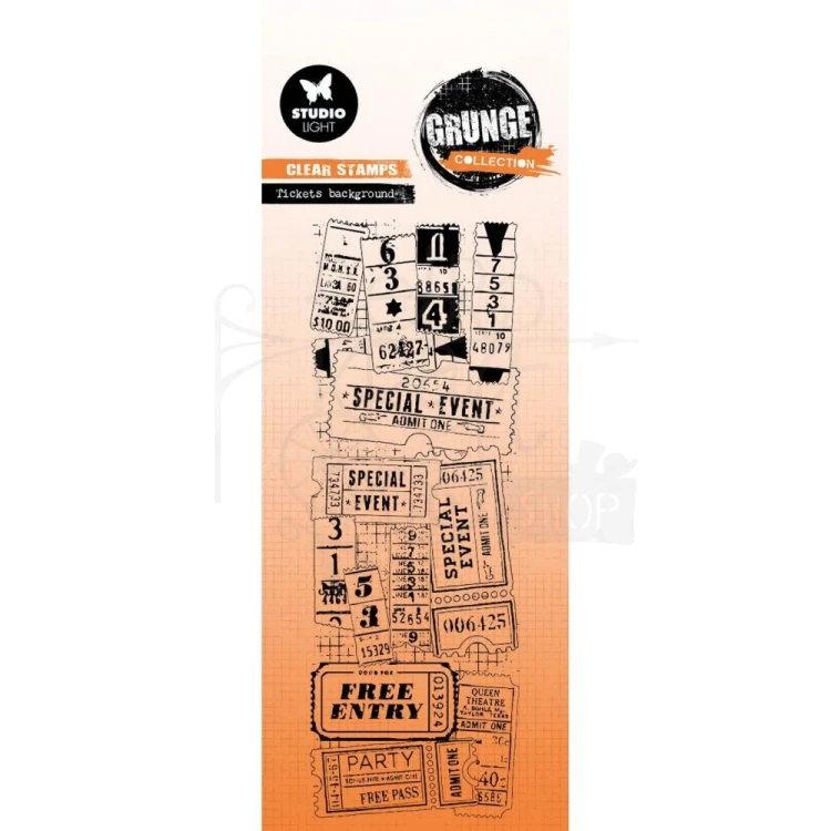 Stempel silikonowy Tickets background Grunge Collection SL-GR-STAMP676 Studio Light