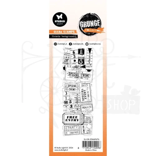Stempel silikonowy Tickets background Grunge Collection SL-GR-STAMP676 Studio Light