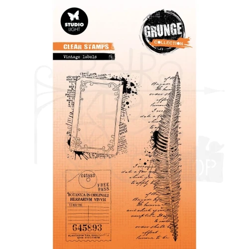 Stempel silikonowy Vintage labels Grunge Collection SL-GR-STAMP608 Studio Light