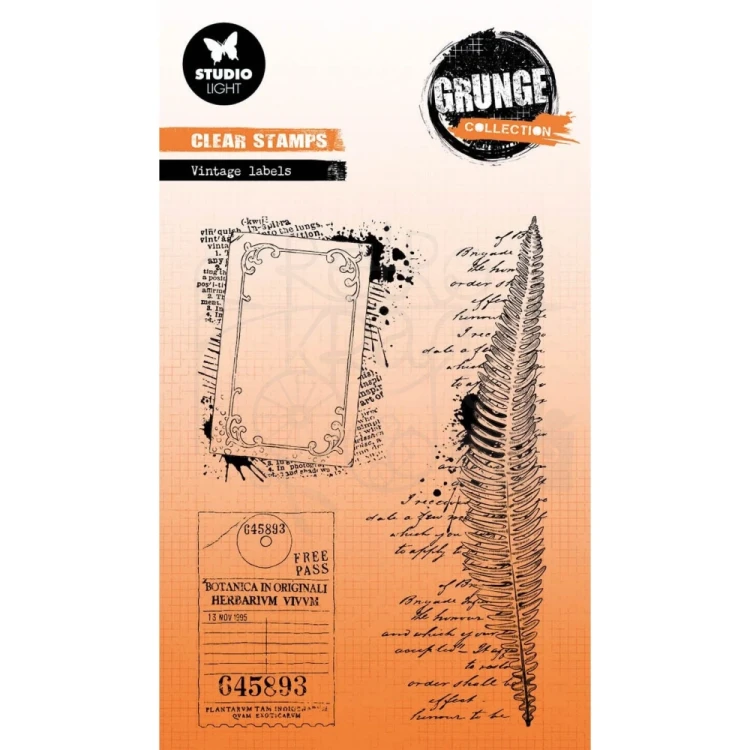 Stempel silikonowy Vintage labels Grunge Collection SL-GR-STAMP608 Studio Light