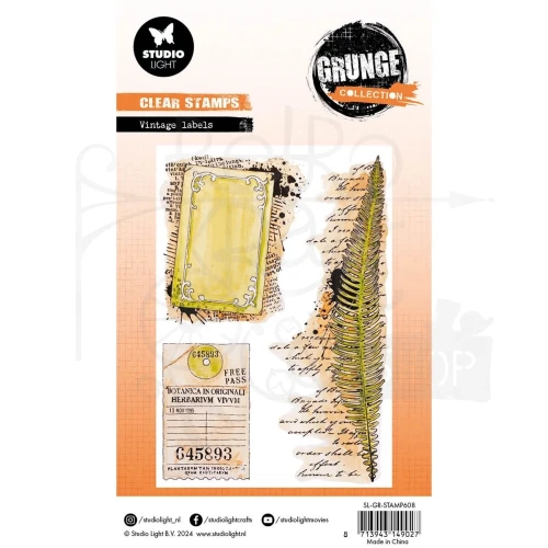 Stempel silikonowy Vintage labels Grunge Collection SL-GR-STAMP608 Studio Light
