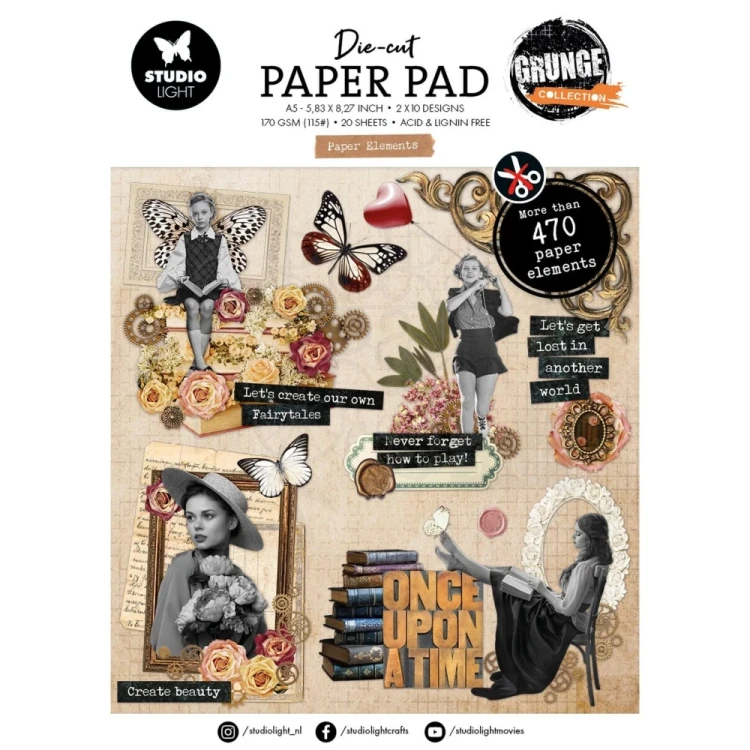 Ozdoby papierowe die-cuts Grunge Collection SL-GR-DCPP399 Studio Light