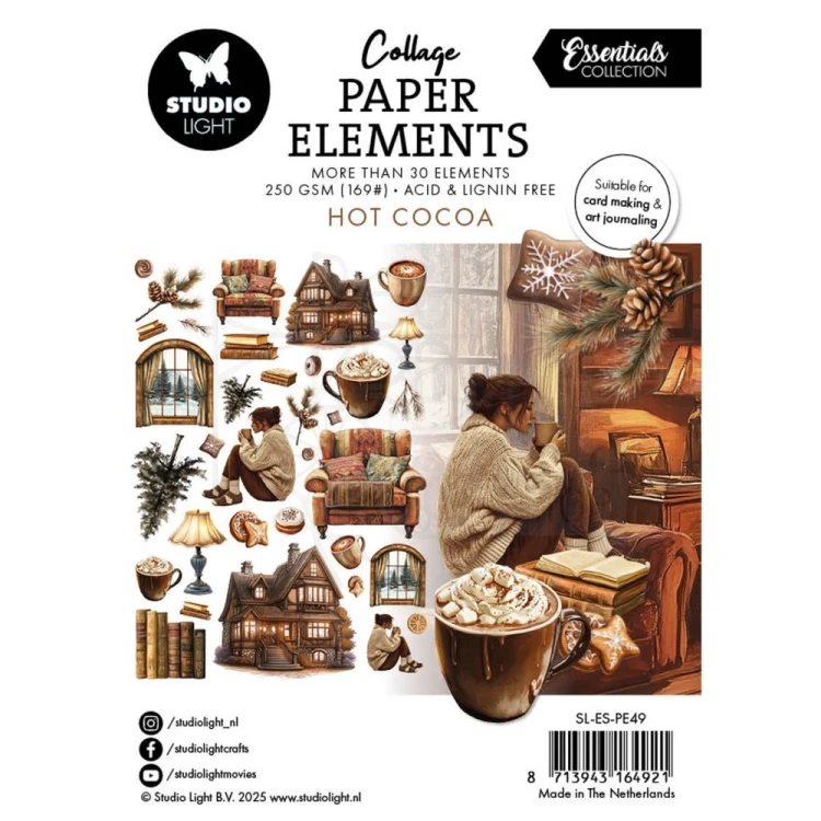 Ozdoby papierowe die-cuts Hot Cocoa Essentials SL-ES-PE49 Studio Light