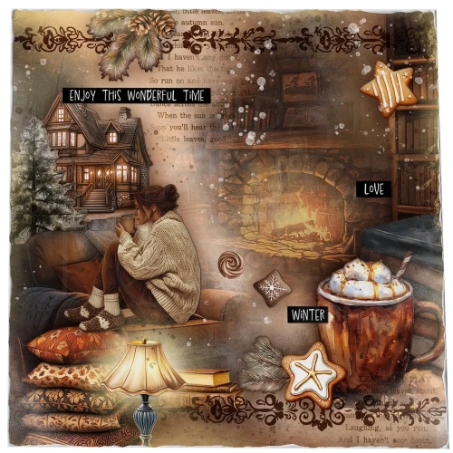 Ozdoby papierowe die-cuts Hot Cocoa Essentials SL-ES-PE49 Studio Light