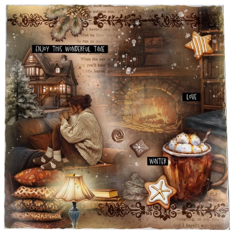 Ozdoby papierowe die-cuts Hot Cocoa Essentials SL-ES-PE49 Studio Light