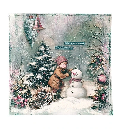 Stempel silikonowy Winter crackle Christmas Blush JMA-CB-STAMP885 Studio Light