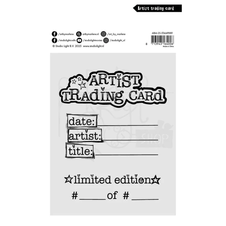Stempel silikonowy Artist trading card Art By Marlene ABM-25-STAMP889 Studio Light