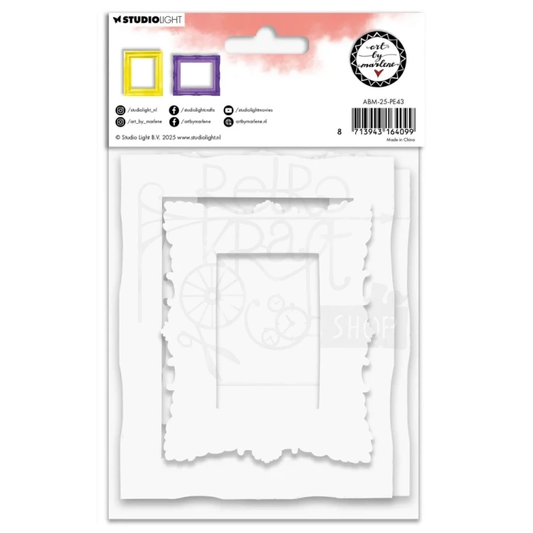 Ozdoby papierowe ramki Photo frames Art By Marlene ABM-25-PE43 Studio Light