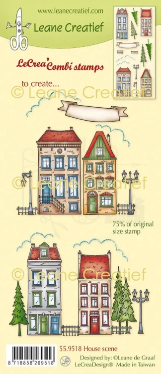 Stempel silikonowy Domki kamieniczki 559.518 LeCreaDesign