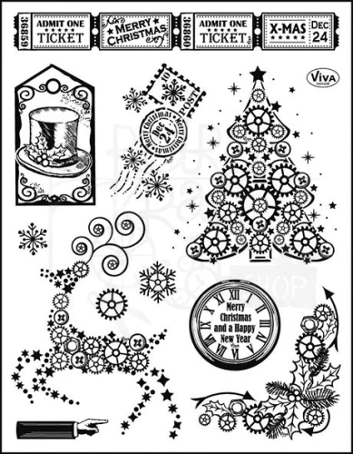 Stempel silikonowy Steampunk Christmas 400311700 Viva Decor