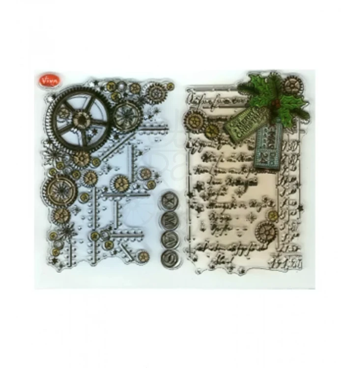 Stempel silikonowy Christmas Gears Background 400311500 Viva Decor
